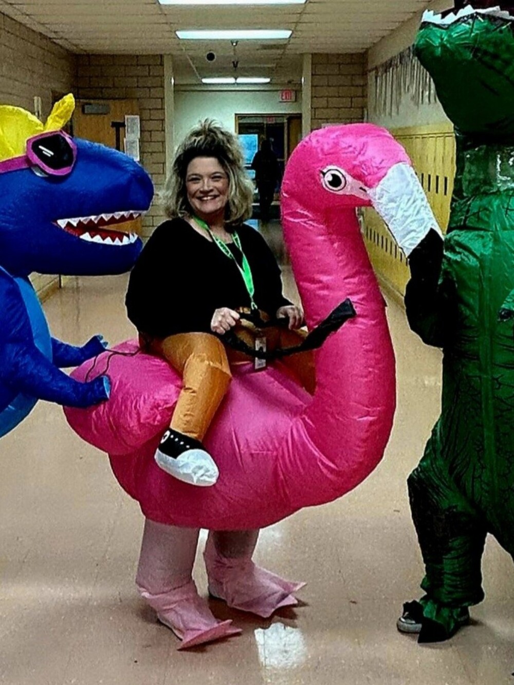 Inflatable Adult Size Pink Flamingo Halloween Costume